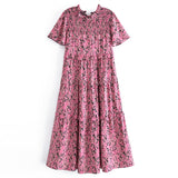 Women's New Cotton-Print T-Shirt With Loose Cake Dress