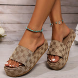 Zingj Large Size Thick Bottom Female Slippers 2024 New Plum Embroidery Pine Cake Bottom Casual Female