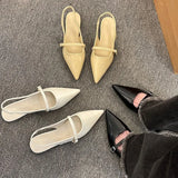Women's Shoes French High-End Feel Sandals Women Wear 2025 New Pointed Light Light Luxury Small Pedal
