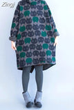 Cat Hoodie Dress 2023 Autumn Winter Kawaii Cartoon Women Vintage Long Hooded Dresses Velvet Thick Print
