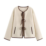 Women's Fashion Set Edge With Thin Velvet Casual Coat Women's Top