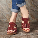 Zingj Size Summer Leisure Retro Sloping Thick Thick Shoe Leather One-Line Women's