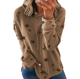 Zingj And Winter New Hoodie Women's Star Print Top Loose Large Size Hoodie Woman-Outfit