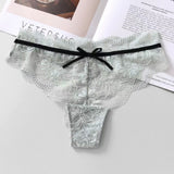 Three-Dimensional Lace T-Shirt Trousers Legs Around The Waist Delicate Embroidered Cotton Crotch Lady