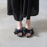 silk butterfly-knot slippers woman fashion brand design mules shoes summer riband bow knot slides woman flip