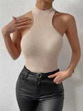 And Summer New Clothes To Repair The Knitted Vest Lady's