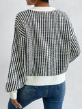 And Autumn Threaded Round-Neck Sweater Women's Jasmine Vertical Casual Knitting