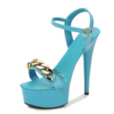 Zingj Button Buckle 13CM15CM Slippers Women's Summer Waterproof Platform Anti-Slip Platform Sexy