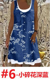 Women's 2025 Summer New Fashion Imitation Denim Vest Casual Print Sleeveless