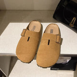 One Foot Pedaled Birken Shoes Women's Summer Wear 2025 New Bag Head Half-Thick Base Soft Bottom Comfortable Cool Drag