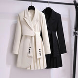 A Small Suit Dress Woman's Waist Thin Autumn French High-End Commuting Workplace Temperament Dress