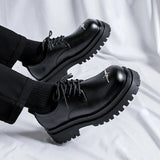 Zingj New Niche Platform Shoes Male British Style Commuting Versatile Round Derby