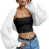 And Winter New Loose Knitted Cardigan Short Sweater Shawl