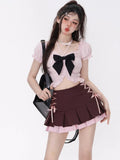 Mini Skirt With Top Two Piece
