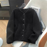 And Winter New Swaying Velvet Short Coat Women V-Neck Casual Thicken Warm Lamb Velvet Loose Coat