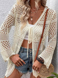 Sexy Knitted Hollow With Cardigan Bikini Beach Burqa Coat Women's
