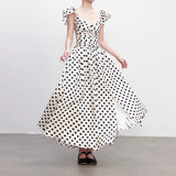 Osmonic Dress Summer New Small Gentle And Comfortable Folds To Collect Waist Thin Temperament Long