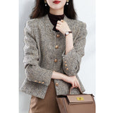 Small Fragrant Coat Women's Autumn Women's Coarse Flowers, The Short 2025 Autumn Dress Women's Fashion