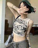 Zingj I-Word Small Vest Sling Female Summer Sweet And Spicy Outside Wearing Pink Hot Girl Sleeveless Short Sports