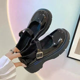 Jane Small Leather Shoes Retro Thick Soles Of High-Lefford Shoes 2025 New Casual Fashion Match Niche Women's