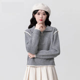 Turtleneck Sweater Women's New Winter Splicing Knitted Jersey Loose Design