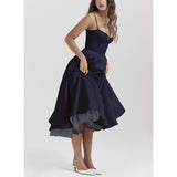 Women's New Sling V-Neck Sleeveless Dress Pony
