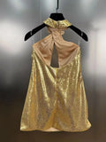 Women's 2025 Autumn And Winter High-End Sexy Dress Solid Color High-End Bare Backpack Hip Dress Dress