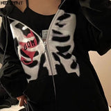 New Hoodie Jersey Women Loose Street Sports Zipper Open Shirt Y2k Coat