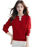 Women's Clothing Chinese Style Bottom Shirt Women 2025 New Autumn And Winter Dragon Year Life Year Clothes Large Red