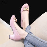 New Fashion High Heels Women Pumps Woman Pointed Toe Sexy Wedding Shoes Ladies PU Leather Work