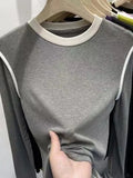 Zingj Advanced Cotton Color Round Collar Long Sleeve T Shirt Female 13 Line Design Sense Of Small Inside With The Bottom