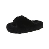 Three Types Of Wool Slippers Women Wear 2025 New Autumn And Winter Cotton Drag Home Korean