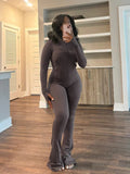 Spring And Summer New Sports Casual Women's Sexy Tight Long-Sleeved Horn Two