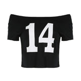 Cloth Forget Street Style Digital Print Loose V-Neck Short-Sleeved T-Shirt Hot Girl Shoulder Thin Casual