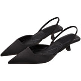 Tip High Heels 2025 New Summer Shallow Mouth Bao Head Women's Shoes Comfortable Fairy With