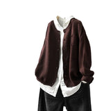 Spring And Autumn Knitted Cardigan Coat Women Retro Literature And Art Loose Leisure Long-Sleeved Sweater
