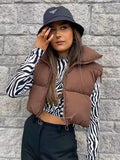 Color Women's Clothing 2025 Spring And Autumn 2025 New Cotton Vest Zippered Arma