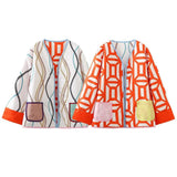 Women's Clothing Two Sides Of The Printed Pocket Decorative Cotton Jacket Jacket