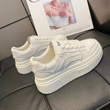 Wind Small White Shoes Women 2025 Autumn New Thick-Soled Women's Shoes Korean Version Of Casual Sports Shoes