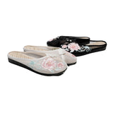 Zingj Shoes Net Net Linen Insoles Embroidered Slippers, Flat Slippers 2023 Women's Shoe