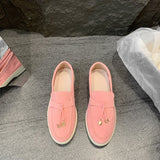New Small Fashion Leisure Flat Base Lazy One Foot Comfortable Soft Soft-Sided White Shoes