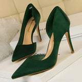 Shoes Sexy Woman Pumps Black Blue Sliver Women Heels Silk High Heels Women Shoes Stiletto Heels 9.5 Cm Ladies