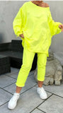 New Casual Solid Color Collar Long-Sleeved Top Sports Trouser Suit