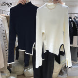 Women Spring Clothing All-match New Design Ins Popular Fashion Korean Style Cosy Young Ladies Leisure Slim Trendy