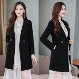 Autumn And Winter New Ebay Haired Women's Coat Double Buckle Coat Multi-Colored