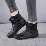 Women's Short Boots 2025 Autumn And Winter New Flat-Bottom Martin Boots English Style Low-Winding Women's Singles