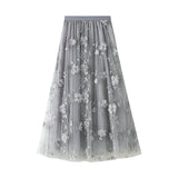 Yarn Embroidery Heavy Industry Half-Body Skirt Large-Size Dress 2025 Spring New A Word High-Waist Long Skirt