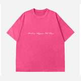 Korean Version Of The Ins Tide Brand Short-Sleeved T-Shirts For Women's Summer New Water Washing To Make Old Design Feel On The Bottom Of The