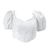 Zingj Spring Ins New Sexy Sweet French Court Style Bubble Sleeve Short Jacket