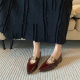 Beautiful Red Single Shoes 2025 Spring New Retro Light Mouth With Skirt Flat Bottom Mary Precious